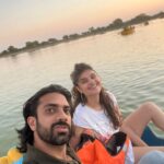 Archana Instagram - With you @akshaysharma1 Right beside me Life is FULL & FUN. 🤗😚🙏💜 Jaisalmer - The Golden Heaven