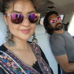 Archana Instagram - With you @akshaysharma1 Right beside me Life is FULL & FUN. 🤗😚🙏💜 Jaisalmer - The Golden Heaven