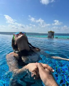 Archana Instagram - May we all be surrounded by an #ocean of #love 
.
.
.
#sun #sand #maldives #travel #couplegoals #us #youandi