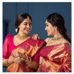 Arya Instagram – A Kanchipuram saree is a classic handwoven art that can  be passed down through generations… A true symbol of elegance… grace … purity all combined into six yards of beauty .. 

And that’s me posing happily with my dearest @anusree_luv for the first time ever for my very own brand @kanchivaram.in ❤️

Saree @kanchivaram.in 

Jewelry @meralda.jewels 

Art, photography & post production @planbactions @jibinartist

Art team @silvester_attractte @dudu_anu_

Cam asst @dayonphotos @_adams_abraham_

Creative team @kishoregravity & raneeshraveendran

Styling @sabarinathk_ 

MUA @vikramanvijitha (arya)
 @pinkyvisal (ANUSREE)

Hair by @chan_aneesh 

Heartfelt thank you to all my friends and family for being there ❤️

#picoftheday #saree #sareelove #postivevibes #happiness #trivandrum
