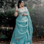 Arya Instagram - Bluetiful I say 🤪 MUA @vikramanvijitha Styling by @sabarinathk_ Costume @silkycalicut Captured by @backofframes #picoftheday #dolledup #fashionistas #ethnic #eventready #instagood #blueaesthetic #lovemyjob #lovemyself