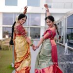 Arya Instagram - Not just my sister … my DAUGHTER .. my FIRST BABY… my BABY GIRL …. @anjanasatheeshps Our Sarees @kanchivaram.in Our styling @sabarinathk_ Our MUA @sijanmakeupartist Our blouses @aroya_by_arya_resmi Event by @eventiaevents Photography @weddingelementsphotography Mehendi @salihashamnad #bride #keralabride #keralaweddingstyles #weddingphotography #trending #mysister #herbigday #dreamcometrue O by Tamara