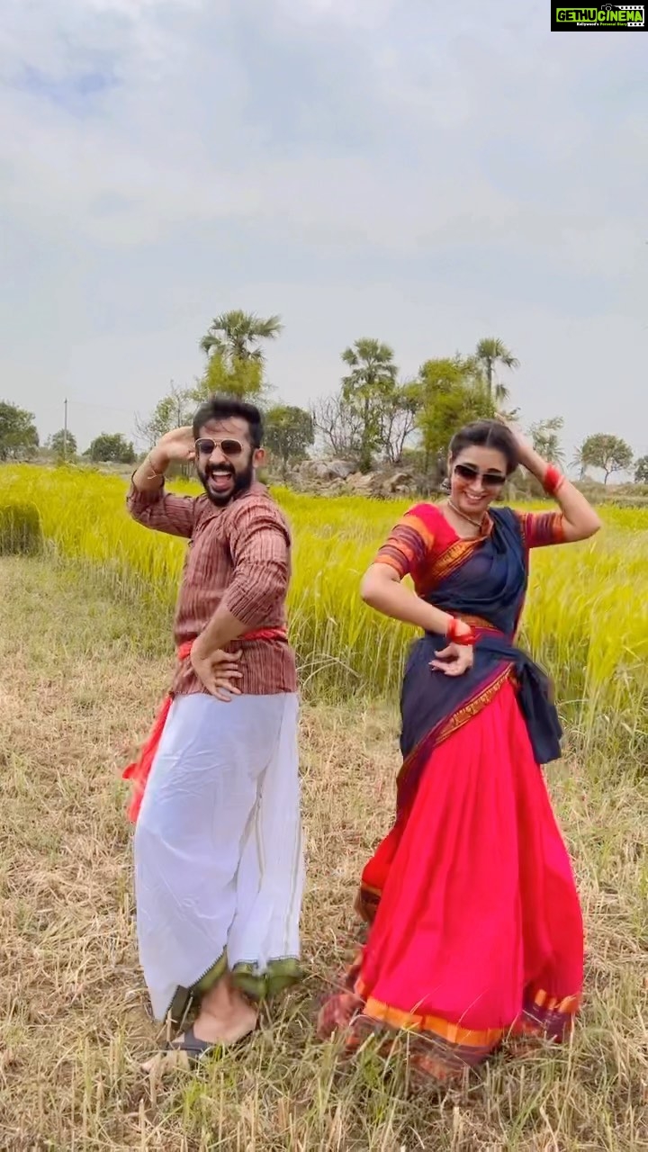 Bhanu Sri Mehra Instagram - Meet Mr Massayya & Miss Ooramassavva 🥳🥳 @iam_bhanusri #anchorravi #dancingpartner #dancereels