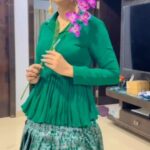 Bhanu Sri Mehra Instagram – ☘️

@riya_designing_studio 
Jewellery: @silversashti 

#instagram #instagram #reels #trendingreels #trending #bhanusree🔥❤️