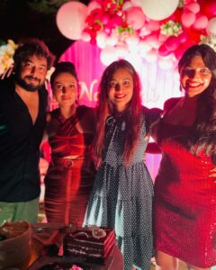 Bhanu Sri Mehra Instagram - Happy birthday 🎂 @nandini.rai stay blessed 😇 lots of love 💗 #party #time #weekendvibes #goidvibes #friends