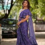 Bhanu Sri Mehra Instagram - Get your sparkle ✨ on show this world 🌎 where you belong 💜 @varuni_couture #instagram #post #bhanusree🔥❤️ #actorslife #sareelove