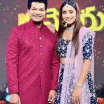 Bhanu Sri Mehra Instagram - Ammoru talli jatara on NTV hosted by me and @jabardasth_avinash Styling : @sahithivarma_official Costume :@vedas_couture Jewellery :@yuvaneerus #festival #mood #hosted #enjoyed #bhanusree🔥❤️