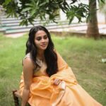 Bhavani Sre Instagram - Saree: @thepallushop Photography: @kanmaniphotography Make-up: @suganthi.themua Hair: @zuci.hairnmakeup Stylist: @style.with.kr Jewellery: @rimliboutique Blouse: @talesofthayal
