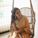 Bhavani Sre Instagram - Saree: @thepallushop Photography: @kanmaniphotography Make-up: @suganthi.themua Hair: @zuci.hairnmakeup Stylist: @style.with.kr Jewellery: @rimliboutique Blouse: @talesofthayal