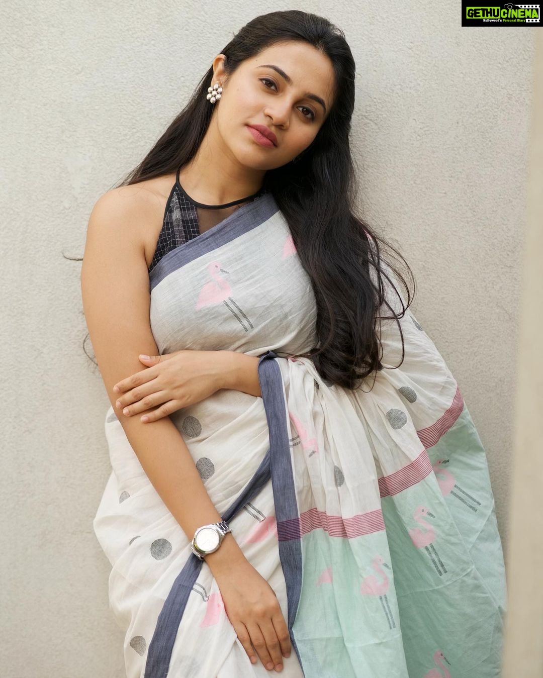Bhavani Sre Instagram - Styling : @style.with.kr Saree : @wrii_studio Blouse: @sayantighoshdesignerstudio