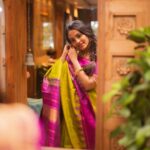 Bhavani Sre Instagram - Shot for: @saaramati Shot by: @vidhyavijay Jewelry: @quillsspills Blouse by: @sajna_bridal_wear_designer Makeup: @thewhimsicalbrushe Hair & draping: @jamunadevraj Styling & creative direction: @theidlytales Content strategist: @hyphenstreak