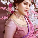 Bhavani Sre Instagram - MUAH: @makeupandhairbyrehana Coordinated by : @makeoverbyimti Wearing : @mabia_mb @priyaregan_84 Jewellery : @mspinkpantherjewel Captured by : @jeevan_wedding_arts Location : @jwa_babies