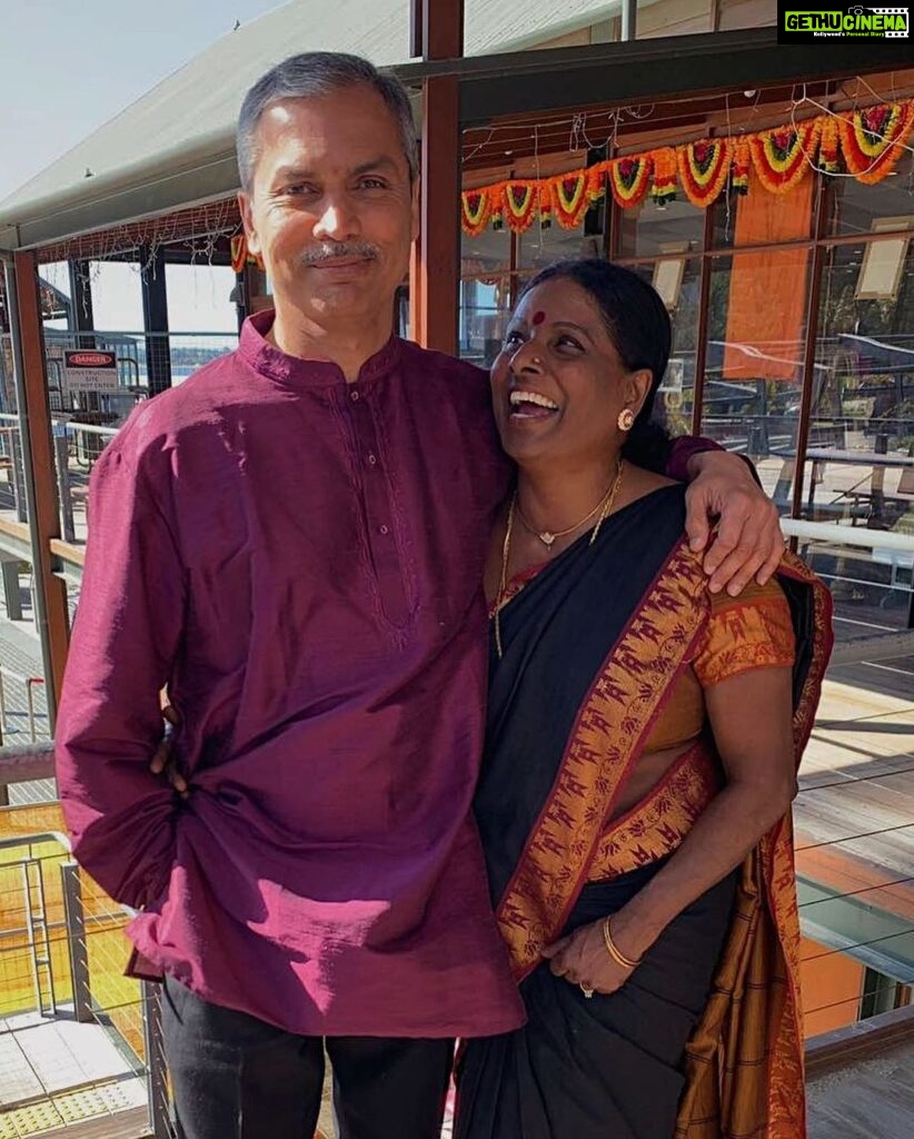 Chandrika Ravi Instagram - Happy 35th Anniversary to my entire heart and soul. You have been with each other for 42 years and still look at each other with so much love and kindness; everything I do, I do for you. My parents don’t call each other by their names, but as ‘Prem’, which means love in Sanskrit… they are my real life romantic Indian movie. I’m thankful for you and the love you both share.