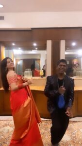 Darshana Banik Instagram - #kachabadam with the man himself ❤️ #reels #reelsinstagram #trending #dance #reelitfeelit @horeayan