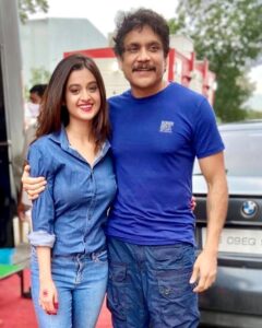 Darshana Banik Instagram - From a fan girl to a co-actor 😇 Still cannot believe this just happened. Working with him is an experience of a lifetime. 😇 Ramoji Film City