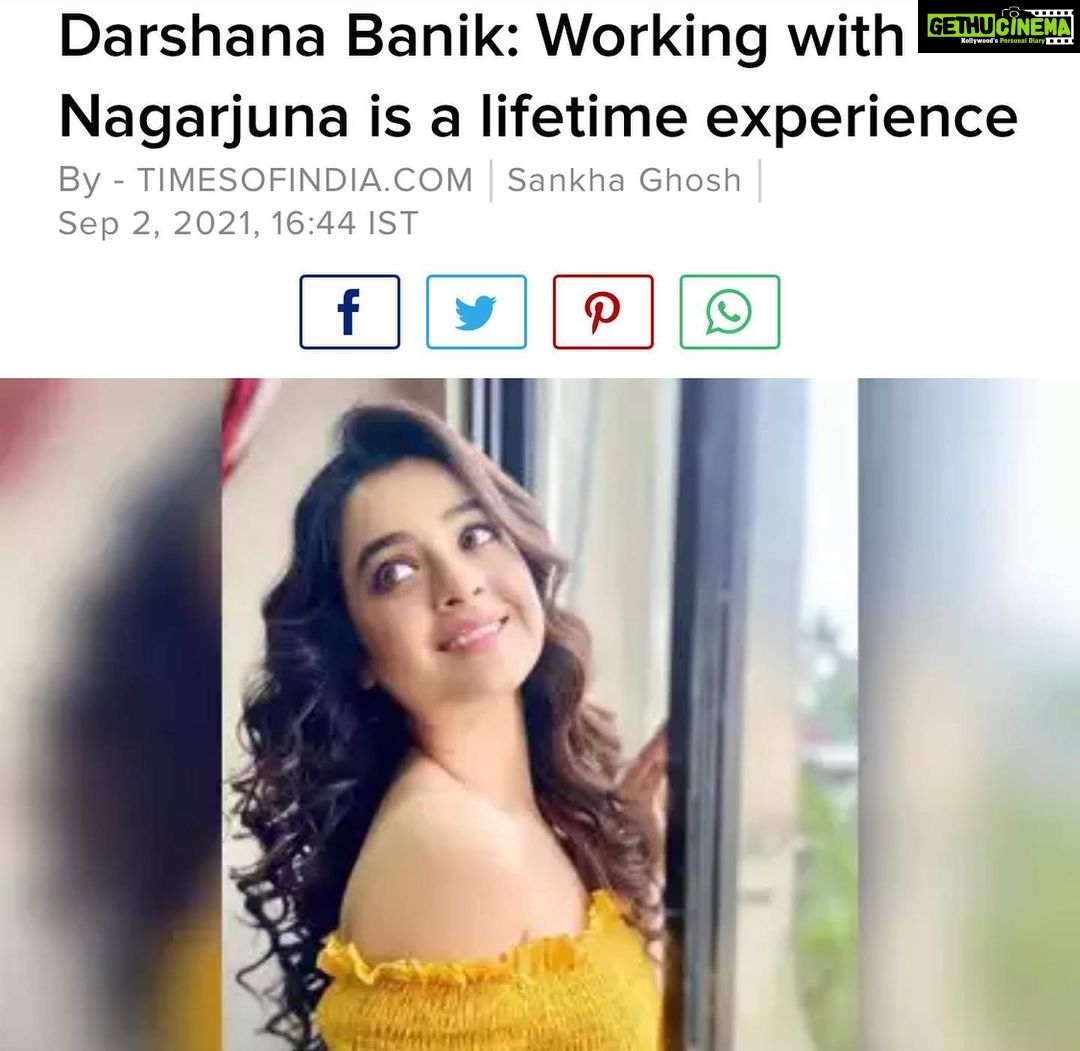 Darshana Banik Instagram - Super excited to share screen with #Nagarjuna Sir. ππ Also, would like to thank the incredible team and our awesome director. β€οΈ Thank you π @deccanchronicle_official @anandabazarsocial @timesofindia @calcuttatimes . . . . . . #telugu #film #tollywood #hyderabad #movie #now #shooting #southindianfilms #tollywoodactress Hyderabad City, India