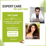 Darshana Banik Instagram - Going Live tomorrow to discuss haircare remedies with Dr. Punit Saraogi. Stay Tuned. @drpunitsaraogi #haircare #hairgoals