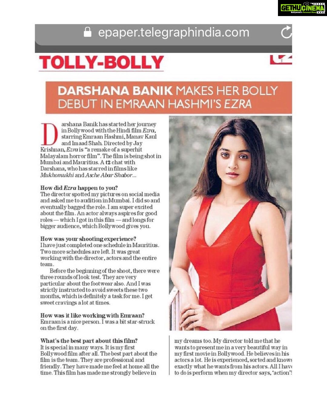 Darshana Banik Instagram - Started a new journey few days ago. 😊 #Ezra Mumbai, Maharashtra