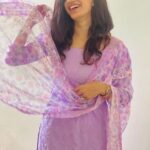 Deepa Thomas Instagram - @tamanna_dil_ki_ Loved this pretty lavender salwar set ! 🤍🥺 . This is super comfy for the summer days and I swear that I can wear it any day 😘! ✨💜