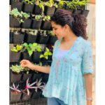 Deepa Thomas Instagram - 💫 Blue cotton jacket : @jugalbandhi ❤️