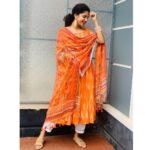 Deepa Thomas Instagram – This Ikkat salwar kameez, this lovely color & the cute tassels tops my wardrobe now! 

Dress : @adornelegance 🧡
Stitched from : @_lapis_boutique_

#salwarkameez #tassels #paidcollaboration #orangecolordress #photoshoot #deepathomas