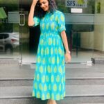 Deepa Thomas Instagram – Blue and green is always a good combination ♥️✅ Costume by @farz_couture @farzzfarzz7 SFS Homes