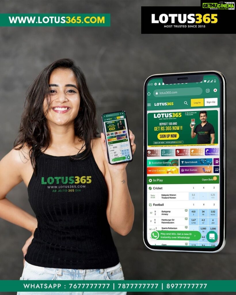 Deepthi Sunaina Instagram - @Lotus365world FREE Rs 365 Sign Up Now Www.Lotus365.com ➠ Over 400+ Games Like Cricket, Football, Tennis, Teenpatti, Roulette, Andarbahar, DragonTiger, Bakra, Lucky7, 32 Cards Etc ➠ You Can Also Get Your Ready Made Just Whatsapp On 7677777777, 7877777777, 8977777777 ➠India's 1st Automatic Deposit & Withdrawal Gaming Company ➠India's 1st Every Legal Licensed & Certified Company ( Authorized Licensed ✅) ➠ Get 24 Hour Ultra Fast Withdrawal Any Time Any Where ➠ All Payment Method Accepted Paytm, Upi, Gpay, Phonepay, IMPS, Bank Transfer Etc ➠ No Tax On Winning & No Documentation Required For Withdrawal Lotus365 ( @Lotus365world ) Www.lotus365.com ABB JEETO 365 DIN!!