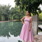 Dia Mirza Instagram - A working day is always more beautiful when it is in the arms of nature 💜🕊️🦋 Thank you @lotus_organicsplus for a wonderful shoot! Can’t wait for the campaign to release 🙌🏼 #MammaAtWork Outfit @_aje_ @lemill Styled by @theiatekchandaney Assisted by @kharkhoshia_preeti Make up @shraddhamishra8 Hair @karanrai001 Managed by @shruti8711 @exceedentertainment Photos by @shraddhamishra8 🥰 Roseate House New Delhi