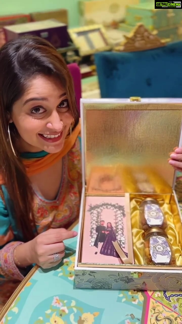 Dipika Kakar Instagram - We had the most memorable time designing the stunning wedding invitation for @saba_ka_jahaan and @khalid_niaz01 #sabakishadi #izzhaarkaro It’s an artisanal magnificence with detailed illustrations, thoughtfully customised condiments and design true to their love! #luxuryinvitations #weddinginvitation #luxurygifting #indianweddinginvitation #invitationsbyizzhaar #weddinginvite #weddinggift Gurugram