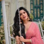 Divya Bharathi Instagram - Happy Diwali everyone🌸🌸🌸 Wearing @devraagh Styling @styled_by_arundev Photography @studioteamdestiny Studio @elementspalmvalley MUA @makeup_by_shibinantony Jewellery @abharanashaala