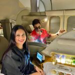 Divyanka Tripathi Instagram – Sharing our love for travel. Landing in UAE while posting this.🙂🙃