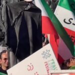 Elnaaz Norouzi Instagram - The end is near… victory is around the corner… this #unity makes my heart smile ❤️ also - introducing the skeleton of Khamenei 😂 Ma HAME ba hamim!!! 💚🤍❤️ #mahsaamini #berlinrally #freedomrally #iranprotests #opiran #freeiran #berlin #germany Berlin, Germany