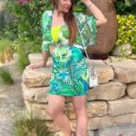 Esha Deol Instagram – I’m all about the palm trees and 80 degrees 🌴☀️

🎞Reels by – @bea_nayak 
💃🏻 Outfit- @roberto_cavalli 
👠 shoes – @maisonvalentino 
#Fun #Dubai #Letmetakeyoudancing #beachy #green #Esha #eshadeol #Eshaslife #namos  #reelitfeelit #reelkarofeelkaro #viral #trending #gratitude🧿♥️