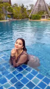 Eshanya Maheshwari Instagram - I can’t calm down because I’m having amazing pool day at @islandescape_burasari 🫶🏻💖 they have 2 pools at their property but this one is my favourite as it’s soo huge and it connects all the small villas and a another pool… I had perfect afternoon 🏊🏻‍♀️ Travelling partner @bonvoyage_escapes #travel #poolday #pool #swim #travelblogger #islandescapebyburasari #phuket #esshanyamaheshwari #esshanya #instatravel #travelreels Island Escape by Burasari