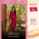 Eshanya Maheshwari Instagram - On day nine, Navami of Navratri, wear Pink. It is the symbol of hope and freshness. This gorgeous outfit by Rangriti crafted by breathable and fluid LIVA fabric will make your Navratri even brighter . These modern ethnic outfits are designed to give a vibrant and comfortable vibe. ✨ @rangriti LIVA @livafashionin wishes you #HappyNavratri Visit www.livafluidfashion.com to know more Check out the collection on www.rangriti.com #LIVAFashion #LIVAFabrics #Navratri2022 #NaturalFluidFashion #LiveYourFlow