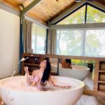 Eshanya Maheshwari Instagram - Wash away your troubles in a bath full of bubbles 🫧💖🫶🏻 @islandescape_burasari is giving me perfect afternoon self-care time 💖 Travelling partner - @bonvoyage_escapes Swimwear- @angelcroshet_swimwear #bubblebath #bathtub #travel #travelblogger #instatravel #islandescapebyburasari #phuket #esshanyamaheshwari #esshanya Island Escape by Burasari