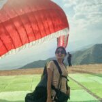 Esther Anil Instagram - 📝 Sky above and a beautiful valley below ☁️🍃🏔 Jumped from a mountain, world's second highest paragliding point towering at 8,000ft and wohoo!! Cried a little inside (maybe a little outside too 😂) but it was all worth it. ⛅️♥️ Second picture says it all… Eeeee.. cus nervous and excited 😆🕺🏽 📍 Bir Billing #Paragliding #BirBilling #traveljournal