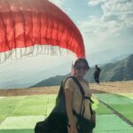 Esther Anil Instagram - 📝 Sky above and a beautiful valley below ☁️🍃🏔 Jumped from a mountain, world's second highest paragliding point towering at 8,000ft and wohoo!! Cried a little inside (maybe a little outside too 😂) but it was all worth it. ⛅️♥️ Second picture says it all… Eeeee.. cus nervous and excited 😆🕺🏽 📍 Bir Billing #Paragliding #BirBilling #traveljournal