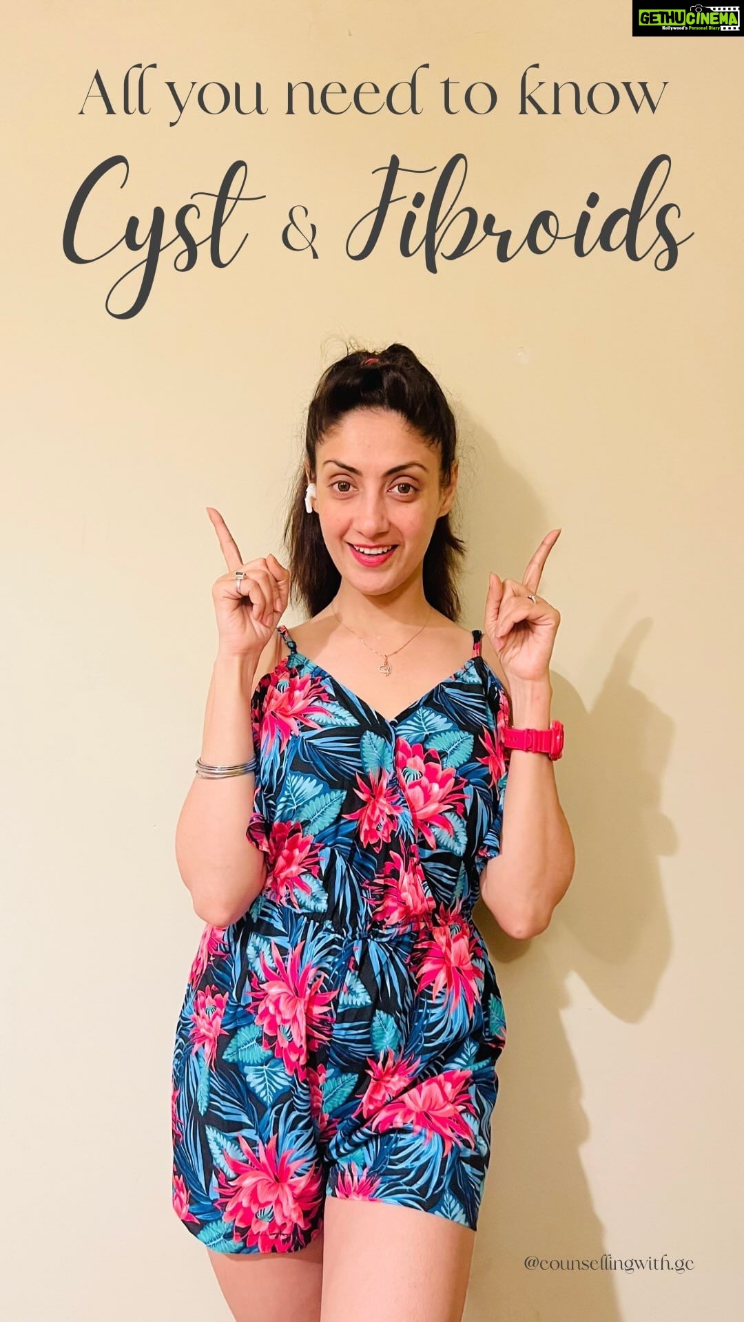 Gurleen Chopra Instagram - DIFFERENCE BETWEEN CYST AND FIBROIDS . Fibroids affect the uterus while Cysts occur in the ovaries . SYMPTOMS OF FIBROIDS - . 👉🏻Heavy and painful periods 👉🏻Abnormal uterine bleeding 👉🏻Abdominal and pelvic cramping 👉🏻Lower back pain . SYMPTOMS OF CYSTS ARE - 👉🏻 PELVIC PAIN 👉🏻 LOWER ABDOMINAL BLOATING 👉🏻 HEAVY CRAMPS BEFORE MENSTRUAL CYCLE . For homemade cure, contact team @counsellingwith.gc @igurleenchopra . . . . . . #cysts #fibroids #uterine #ovarian #heavyperiods #heavybleeding #irregularperiods #weakness #nausea #pelvicpain #pelvic #counsellingwithgc #igurleenchopra #youtubeimgc