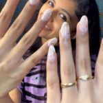Harija Instagram - My new Nail extensions 😍 @the_nail_circle_ loved it thank u so much @makeoverbybrindha …. #nails #nailart #nailsofinstagram #trend #new #harija