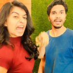 Harija Instagram - Adiyki achaya💣 ..... @amar_theinfinity_e this is how I kothufy u in situations.... #harija #harijaofficial #malayalamcomedy