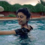 Harija Instagram - Best feeling is becoming friends with water🥹 the first step to cross my fears is trying to face them 😍with immense love @jtc_club_resort_cbe
