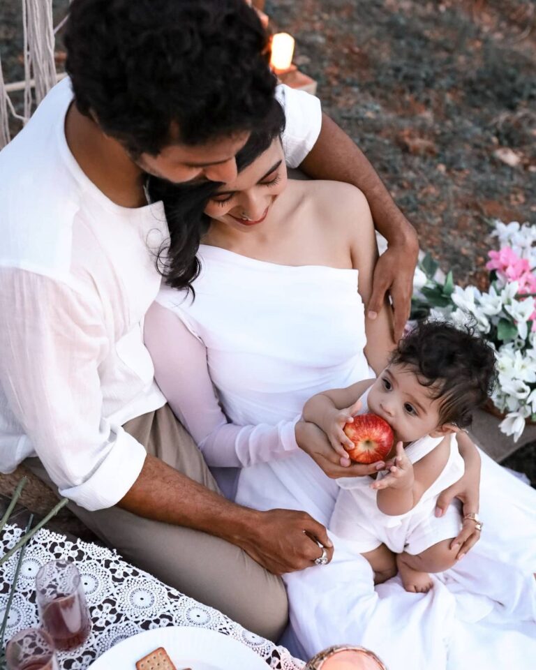 Harija Instagram - Our little pudding 😘Our love was born Outside the walls, In the WIND In the NIGHT In the EARTH A SMILE A HUG A KISS As simple as it is , as Noble as - ADEENA Featuring - @harijaofficial @amar_theinfinity_e Photography & Styling by -@the_girl_with_the_cam_ . Visuals & Edit - @khiranramesh . Costume Partner - @anveshanaclothing . MUAH - @sindhuja_srinivasann . Decor partner - @prakriti_events