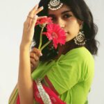 Harija Instagram - Gerberas enhances the entire look🌸 festive seasons Costume - @shraddhaa_trends Pc - @@adarsh_vishnu_official