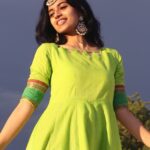 Harija Instagram - This festive season we will be going crazy in buying new clothes and some dresses will be special... Just like that this beautiful dress from @shraddhaa_trends is super special becoz of the vibrant colour and yet simply elegant. Costume - @shraddhaa_trends they have some amazing collections ,Guys please do check out Photography - @adarsh_vishnu_official 😍 #festivedress #greendress #harija #dress #glow #shine #sunset #happy #me