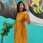 Harija Instagram - To all the lovely people who keep supporting bme no matter what.... Yeaahhhhhh cheers❤️📸 .... Thank you all🎉 Pc - @charukesh_m Costume - @mom_maternity_dresses #love #live #yellow