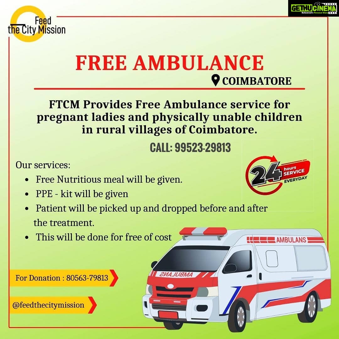 Harija Instagram - Call them @feedthecitymission ... During this pandemic it's difficult to find sources who will help us for free... Please do call them for any emergency purpose....