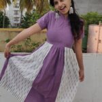 Harija Instagram - 💟 Costume - @theputchi ❤️ Earring - @the_rr_stores_ 🌼 #purple #harija #love #trend #newpost #smile