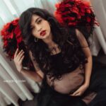 Harija Instagram – This is one of my childhood fantasies…. vampires, werewolf and witches❤️ aren’t they cool… To have their powers and do good for people….. Evil is not bad until the powers r been used fr bad purposes😘wanted my bump shoot to be special .. so I recreated this ❤️

Thank u for my lovable team 

Costume – @shyn_fascino @fascinodresses_by_shyn 
Photography – @weddingtales_prabu 
Mua- @shiny_mua 

#bump #photoshoot