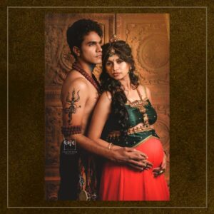 Harija Instagram - It's a BOY .....❤️ We have been blessed with a boy baby

Aja
Starring Harija and Amar in "Aja, the eternal". Aja is a unique maternity project that embraces the beauty of our roots. In this fast phase modern world, just a little India aesthetic is a great allure at any point. Filled with maternal elegance and strong Indian tradition, Aja is a synonym for the bold and beautiful!

A special hail to the newborn Prince who capture our hearts even before being born! 
@harijaofficial @amar_theinfinity_e
.
Styling, Conceptualization and Creative Direction by @heerasofficial 
Photography by @the_girl_with_the_cam_
Makeup by @twilightmakeovers 
Jewellery by @queens_jewel_emporium
Outfit by @_nethiri_
Decor by @nigazhvu_eventdecor
Amar's tattoo by @srihari_3010
.
#fashion #indianfashion #goddess #maternityshoot #indianaesthetic #fashionshoot #southindianjewellery #harija #lehenga #fashionphotography #maternity #india #indianoutfit #ootd #voguemagazine #styleinspo #momtobe #outfitoftheday #whatiwore #shoppingaddict #dadtobe #indianbeauty #currentlywearing #instastyle #bestoftheday #instamood #photooftheday #weddingstyle